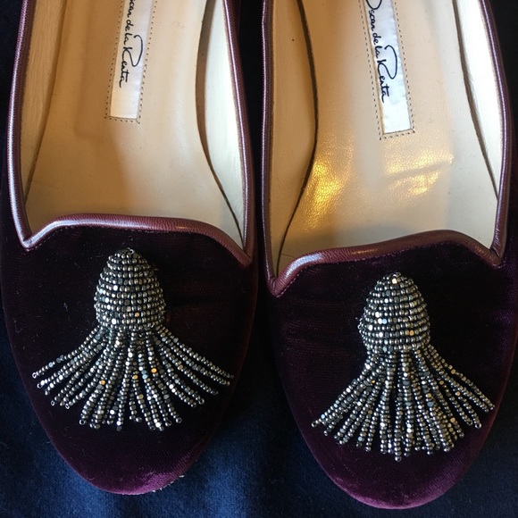 { OSCAR DE LA RENTA } Suede Driver Flat - Picture 2 of 4